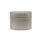 Preview: Candle container - 100ml - silver - Round seamless jar and lid with window