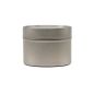 Preview: Candle container - 100ml - silver - Round seamless jar and lid without window