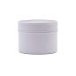 Preview: Candle container - 100ml - white - Round seamless jar and lid with window