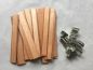 Mobile Preview: Holzdocht mit 2 Halter - 160mm x 20mm x 1mm - flach - doppelt - knisternd