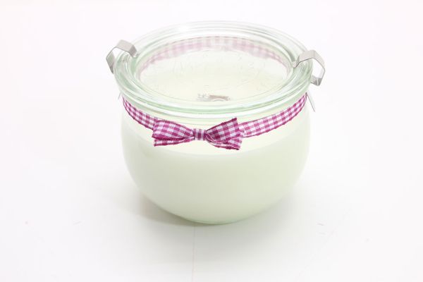 Candle Jar - WECK- 500ml - with glass top and Clips