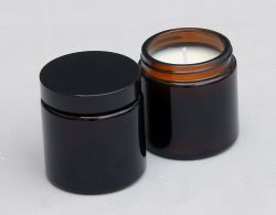 Candle Jar - brown - 120ml with Top
